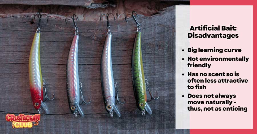 Photo of artificial lures and a list of their disadvantages 